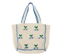 Tote Bag Crochet Cerises Cream one size