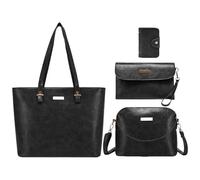 Tote Bag For Women - 4 Piece Set Professional Lightweight Satchel | Fashion Waterproof Fashion Accessories for Meeting, Shopping and Daily Use