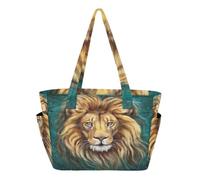 Tote Bag for Women Cute Axolotl Animal Large Capacity Shoulder Handbag with Zip and Compartments Quilted Work Bags for School Travel Beach