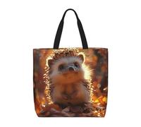 Tote Bag For Women Hedgehog Aesthetic Handbag Waterproof Beach Bag For College Work School