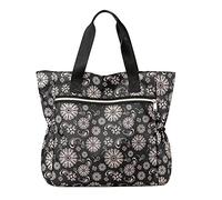 Tote Bag for Women Large Lightweight Nylon Shoulder Handbags and Travel Work Purse Sports Shorts Men With Pockets, BK2, One Size