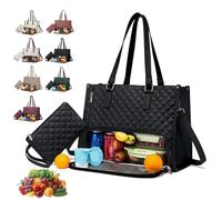 Tote Bag Lunch Bag Combo 2 in 1 with Lunch Compartment for Women, 15.6 Inch Multifunctional Travel Tote for Work, School, and Daily Use