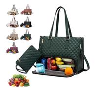Tote Bag Lunch Bag Combo 2 in 1 with Lunch Compartment for Women, 15.6 Inch Multifunctional Travel Tote for Work, School, and Daily Use