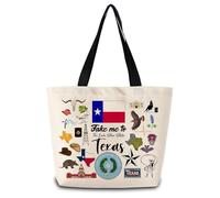 Tote Bag Take Me To Texas Reusable Handbag Large Capacity Shoulder Bag For College Travel Beach