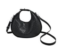 Tote Bag - Traveling Casual Hobo Bag | PU Leather Shoulder Bags, Crescent-shaped Ladies Travel Purses, Design Traveling Shoulder Bag for Women, Girls, Work, Shopping Or Traveling, Black, Refer to
