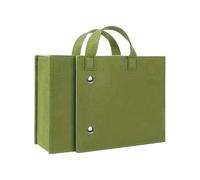 Tote Bag with Laptop Compartment - Green Felt Foldable Tote Bag, Handbag with Compartments | Durable Daily Luggage Rack for Daily Travel, Work, School, College, Beach, Dormit