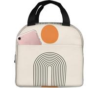 Tote Bags Abstract Boho Art Simple Modern Aesthetic Lunch Bag Insulated Lunch Box Reusable Lunchbox Portable Lunch Tot Leisure Holiday or Birthday Gifts