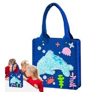 Tote Bags for Kids, Handmade School Bag Kit, Reusable Craft Tote, Non Woven Storage Organizer, Creative Eco Friendly Desig, Kindergarten, Travel, Shopping, 8.27x14.17 Inches