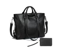 Tote Bags for Women Pu Leather Tote Purse Crossbody Bags with Pockets Top Handle Shoulder Handbags Work for Ladies 2PC Set