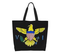 Tote Bags Us Virgin Islands Flag Waterproof Handbag Casual Shoulder Handbag For Summer Holiday Beach