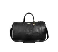 Tote&Carry Apollo 2 Large Rolling Duffle Bag with Wheels, Carry-On Roll Duffel for Travel, Gym, Sports, Daily, Weekend & All-Purpose Use for Men & Women, Black, L, Crocodile Skin Pattern