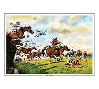 "Tote Double" by Thelwell. Large A5 national hunt horse racing greeting card with envelope. Great gift accessory for the racing enthusiast