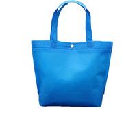 Tote Pouch with Handle, Multi-color Handbag, Reusable Non Woven Fabric Shopping Bag, Large Capacity Grocery Storage Bag(32cm,light blue)