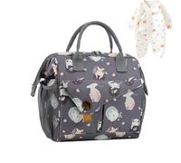 Tote Style Diaper Bag | Portable Waterproof Pouch with Multiple Pockets, Multi-Compartment Design Diaper Bag | For Girls and Boys - Home, Outdoor, Travel, Picnic, Animal., Se référer à la