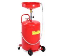 TOTEBOX 18 Gallon Workshop Waste Oil Drain Drainer Tank, Heavy Duty Collecting Pan for Engine Oil Gear Oils and Other Fluid, Adjustable Height Range 97-166cm