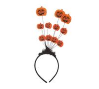 Totelux Halloween Pumpkin Headband Orange Hair Band Glitter Pumpkin Hair Accessories for Women Halloween Party Supplies
