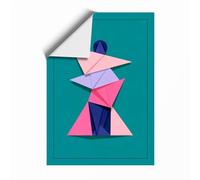 Totem Geometric Unframed Wall Art Print A1 (84.1×59.4cm), Wall Decor for Living Room, Bedroom, Office & Home, Art Gift