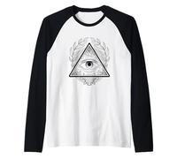 Totem Mandala Eye Astrology Shirt, Retro Vintage Tshirt Raglan Baseball Tee