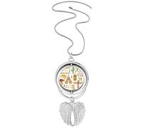 Totem Traditional American Indian Dream Catcher Pendant Angel Wings Rotating Necklace Jewelry