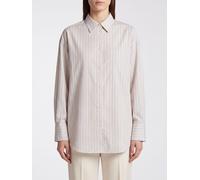 TOTEME Striped Viscose and Silk Blend Shirt with Classic Collar - Size: 34 - female