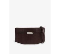 Toteme Womens Toteme Clip Lizard Leather Shoulder Bag Brown
