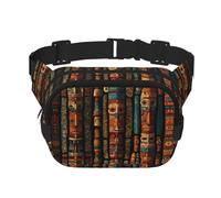 TotemRetro pattern totem Printed multifunctional waist bag, unisex trendy messenger bag, travel sports storage bag