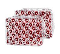TotePrint 2 pcs Halloween pvc cosmetic bags waterproof custom plastic clear makeup bag Clear PVC Cosmetic Bag Zipper Makeup Bag, B078-1695-4, Printing
