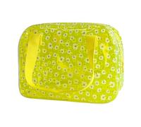 TotePrint Daisy Pattern PVC Washing Cosmetic Bag Portable for Travel, Storage Cosmetics and Skin Care Products 10.24"x3.94"x7.48 (7582-1)