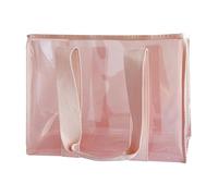 TotePrint Waterproof PVC Beach Bag with Mobile Phone Compartment 44 x 21 x 31 cm - Lightweight Carry Bag for Women Men Holiday Swimming Pool, Pale pink, 44 X 21 X 31 Zentimeter