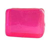 TotePrint Waterproof PVC Cosmetic Bag - Zip Makeup Bag for Men and Women Travel Organiser 25 x 18 x 6 cm, pink, Modern