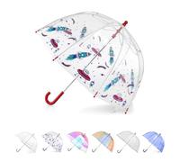 Totes Adults and Kids Clear Bubble Umbrella with Dome Canopy, Lightweight Design, Wind and Rain Protection