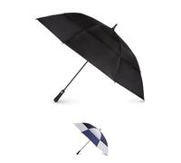 totes Auto Open Vented Golf Stick Umbrella, Black, One Size