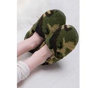 Totes Boys Camoflague Short Full Back Slippers Green Print