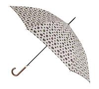 Totes ECO-BRELLA® Auto Open Walker Wood Handle Bright Animal Print Umbrella