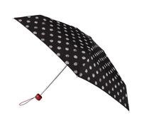 Totes ECO-BRELLA® Compact Round B&W Stitched Dots Print Umbrella