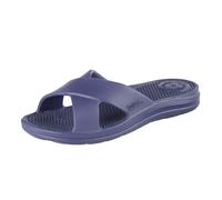 totes Everywear Women's Cross Slide Sandal, Navy Blue, 7 UK