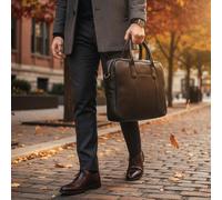 totes® Genuine Leather Laptop Bag Black One Size