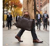 totes® Genuine Leather Laptop Bag Brown One Size