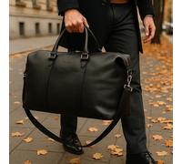 totes® Genuine Leather Weekender Bag Black One Size