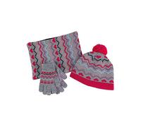 Totes Girls Knitted Hat, Glove & Snood Set Pink