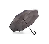 totes InBrella Reverse Close Umbrella, Black/Grey
