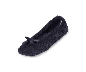 Totes 'Isotoner' Ladies Black Popcorn Ballet Slippers Black