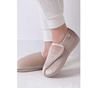 Totes Isotoner Ladies Mink Sparkle Velour Closed Back Slippers Mink