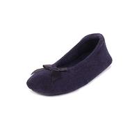 Totes 'Isotoner' Ladies Navy Terry Ballerina Slippers Navy