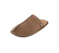 Totes 'Isotoner' Men's Real Suede Mule Slippers Brown