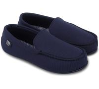 Totes Isotoner Mens Ribbed Moccasin Slipper - - Size: 10