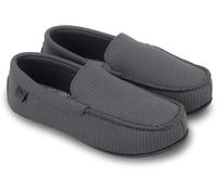 Totes Isotoner Mens Ribbed Moccasin Slipper - - Size: 10