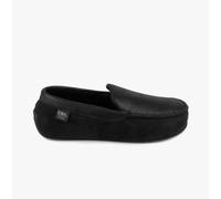Totes Isotoner Men's Square Patterned Smart Slip On Moccasin Slippers in Black | Size: 10 Totes Isotoner Black 10
