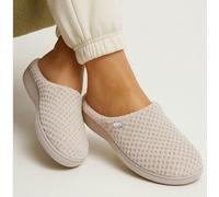 Totes Isotoner POPCORN TERRY Womens Mule Slippers Oat - UK 7