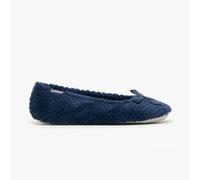 Totes Isotoner POPCORN Womens Ballet Slippers Navy - UK 5-6